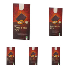 - Dark chocolate Grand Noir - 70% organic chocolate DE-ÖKO-013 - 100g (pack of 5)
