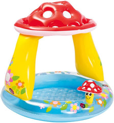 Intex 57114 NP - Inflatable pool for babies, mushroom type, vinyl, multicolor, 102x89 cm