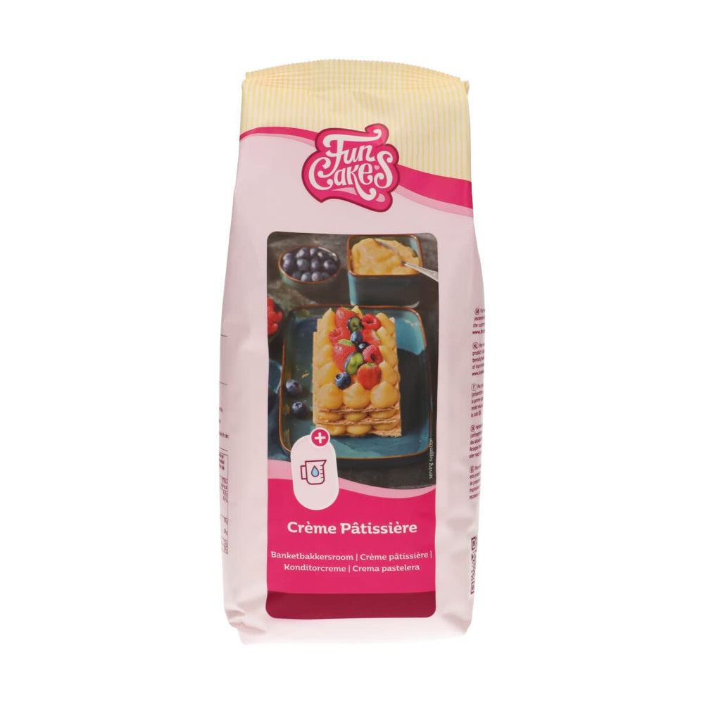 Funcakes Mix Für Crème Pâtissière, Einfach Zu Berübenen, Köstlicher Pudding Zum Füllen Von Kuchen, Cupcakes Und Anderen Leckereien, Nur Wasser Addenden, Halal., 1 Kg Mix for baking and cooking Naty Shop 1 Kg (1Er Pack) Vanille