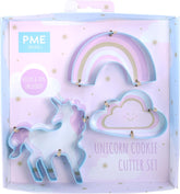 Set de 3 forme de biscuiți Unicorn, Albastru