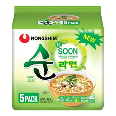 NONGSHIM - Soon Veggie Ramyun Instant Noodles - 6 x 112g - Multi Pack