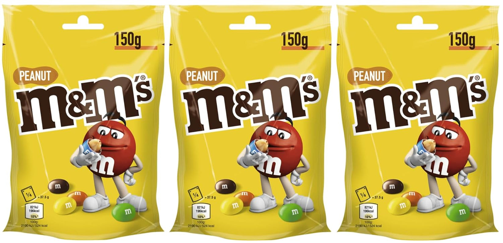 M&M'S, alune invelite in ciocolata, 150 grame Bomboane de Ciocolata Naty Shop 3 x 150 grame