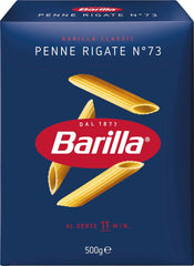 Pasta Barilla Classic Penne Rigate Nr. 73 from high-quality durum wheat, always al dente (1 x 500 g)