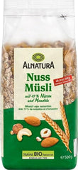 Organic muesli with nuts, 17% nuts and almonds, 0.5 kg