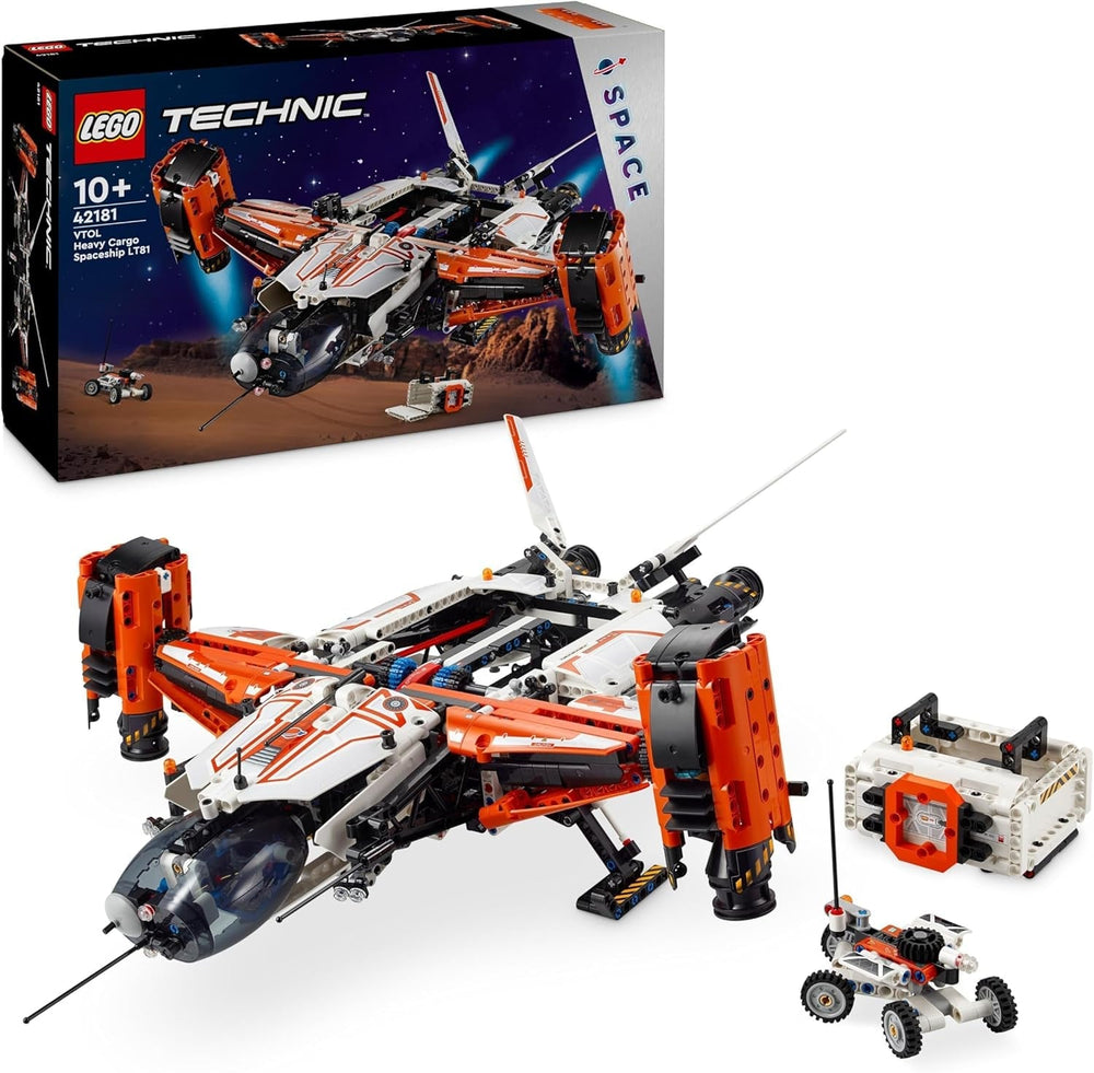 LEGO Technic Vtol Space Transporter LT81, Space Building Set, Space Toy, Spaceship, Mini Rover Playset, Gift for Boys and Girls Over 10 Years Old 42181 Building Sets Besuche den LEGO-Store Single