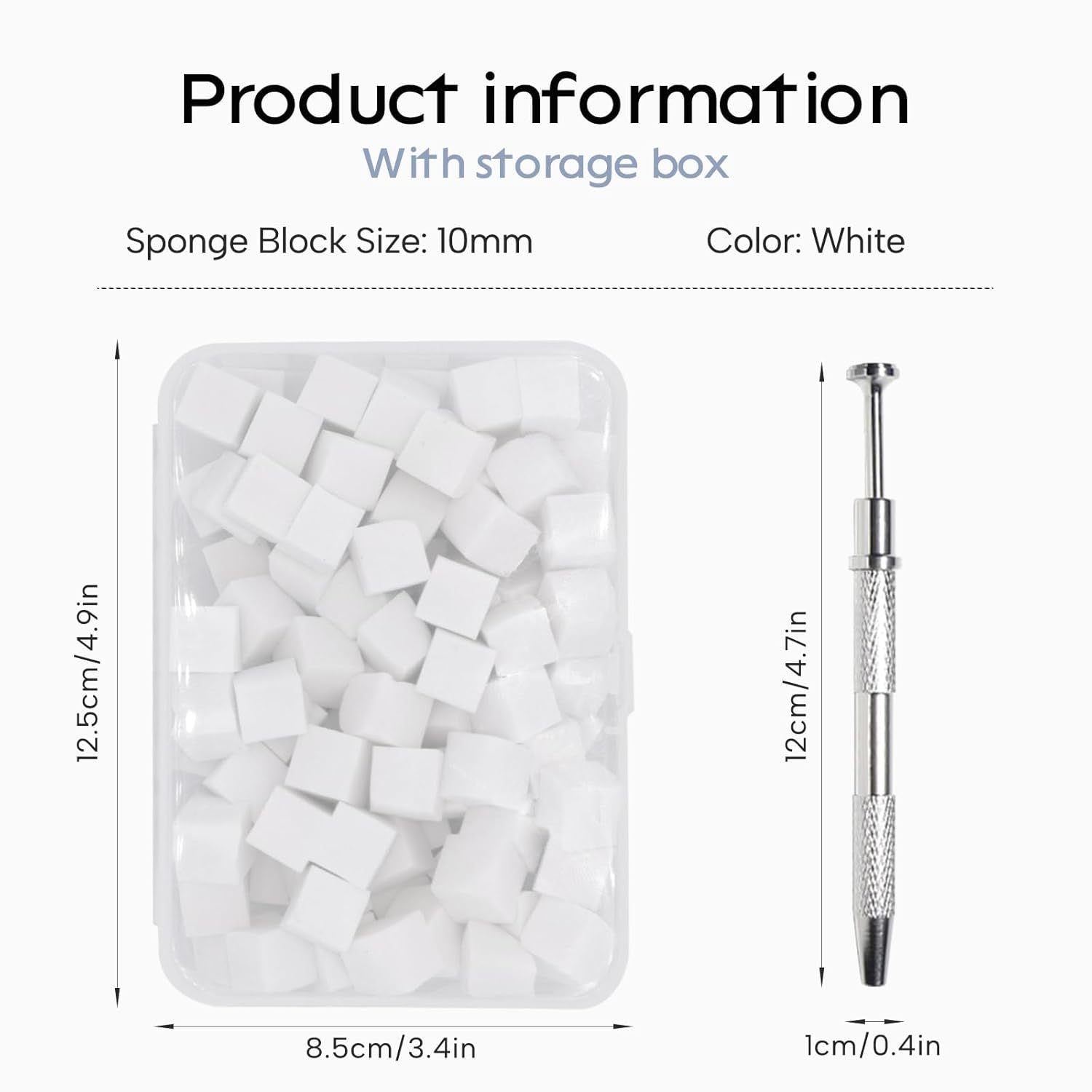 100 Stück Nail Art Schwamm Mit Metallgreifer, Sponge Brush Applikator, Sponge Nagel Pinsel, Nageldesign Zubehör Schwammpinsel, Verwendet, Um Eine Vielzahl Von Gradient Nail Art Patterns Zu Erstellen