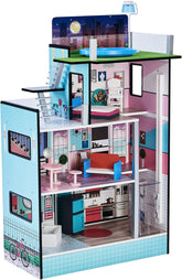 Olivia'S Little World Style Barcelona Casa de păpuși Casa de păpuși, albastru TD-13111D Casute de papusi Naty Shop Titlu implicit