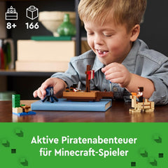 LEGO Minecraft The Pirate Ship Voyage Squid and Camel Pirate Figure Toy Ship Building Role Play Gift for Boys and Girls 8 Years Old 21259 Building Sets Besuche den LEGO-Store