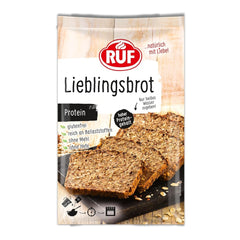 RUF Lieblingsbrot Protein, Brot-Backmischung, Brotmischung, Brotteig-Mischung, Proteinreiches Brot, Glutenfrei, Ohne Mehl & Hefe, 1 X 500G Naty Shop 500 G (1Er Pack) Protein