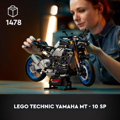 LEGO 42159 Technic Yamaha MT-10 SP Motorcycle Model Kit for Adults, Authentic 4-Cylinder Engine Vehicle Model, Functional Steering and Ar App, Gift for Men and Women Building Kits Besuche den LEGO-Store
