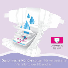 Bella Baby Happy Premium Diapers, Size 6, Junior Extra, 15+ kg, 96 pieces, DERMATEST and OEKO-TEX Seal, Disposable Baby Diapers