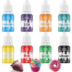 Food coloring gel, 6 grams or 10 grams Naty Shop 8 x 6 ml