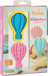 0255035 Decupătoare și markere 3D pentru baloane cu aer cald, din plastic, setul ideal pentru decorațiuni din pastă de zahăr sau pastă de gumă, fabricate în Italia, design original. Pachet de