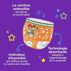 Huggies Pull-Up Trainer Day Diapers for Boys - 2-4 Years Size 6-7 Pull-Up Diapers (40 Pants) - Toilet Training Pants for Easy Toilet Training - Learn from Wet to Dry