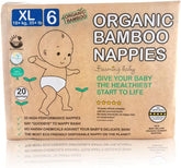 Organic Bamboo Nappies Size 6 Suitable for 16+kg 20 Pack Nappies