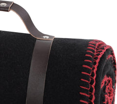 Stof Fleece Blanket Dawson - negru - dimensiune 130 X 150 cm - pătură mare moale și caldă pentru canapea sau dormitor - cuvertură de pat - ideală pentru casă și picnic Plapumi si pilote Naty Shop