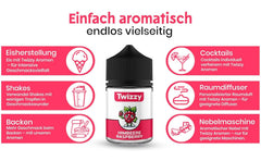 Twizzy, aromă intensă de zmeură, 60 mililitri Arome Naty Shop