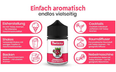 Twizzy, intense raspberry flavor, 60 milliliters Arome Naty Shop