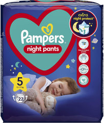 Night Pants Diapers (Old Version), Size 5, 22 Pieces, 12kg-17kg (Pack of 2)