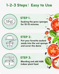 166-Piece Hydroponic Capsule Set: Grow Anything Plant Kits - Including Grow Sponges, Grow Domes, A&B Plant Food Labels - Hydroponic Accessories for Most