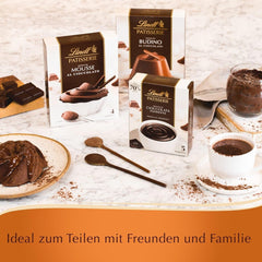 Lindt Schokolade - PATISSERIE Mousse Au Chocolat | 6 X 110 G | Backmischung Für 4 Portionen Fluffige Mousse Al Cioccolato Aus Finester Schokolade | Patisserie | Backmix | Schokoladengeschenk Mix for baking and cooking Naty Shop