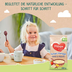 Milupa Baby Porridge - Oat and Fruit Porridge 10 Months to 3 Years Baby Food 1 x 400g (Pack of 2)