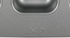 CSB106 Quadratische Antihaftbeschichtete Backform Mit 12 Minilöchern Aus Karbonstahl, Edelstahl, Silver, 37.3 X 26.1 X 3.1 Cm Molds and trays for baking Naty Shop