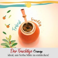 ORIGEENS BIO YERBA MATE cu portocale 200 G - Ceaiul fructat I Ceai organic Yerba Mate neprÄjit, fÄrÄ tulpini Èi praf I BÄuturÄ energizantÄ Èi detoxifiantÄ