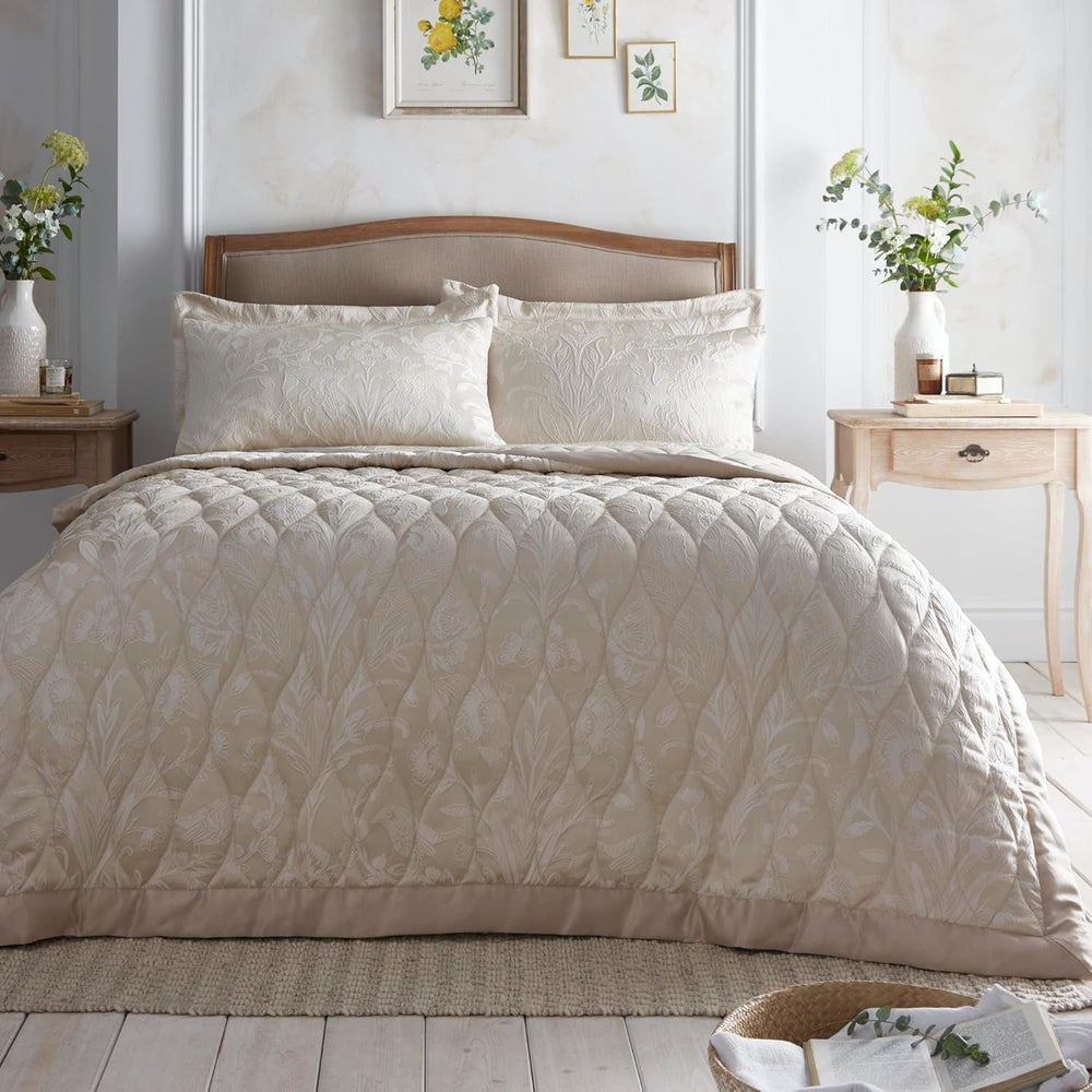 Heritage Elysia jacquard bedspread, 200 X 230 Cm, champagne Appletree Beds and Blankets Default title