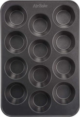 Tefal Airbake J2555014 Muffinform, Antihaftbeschichtung, Karbonstahl, Braun, 29 X 41 Cm Molds and trays for baking Naty Shop