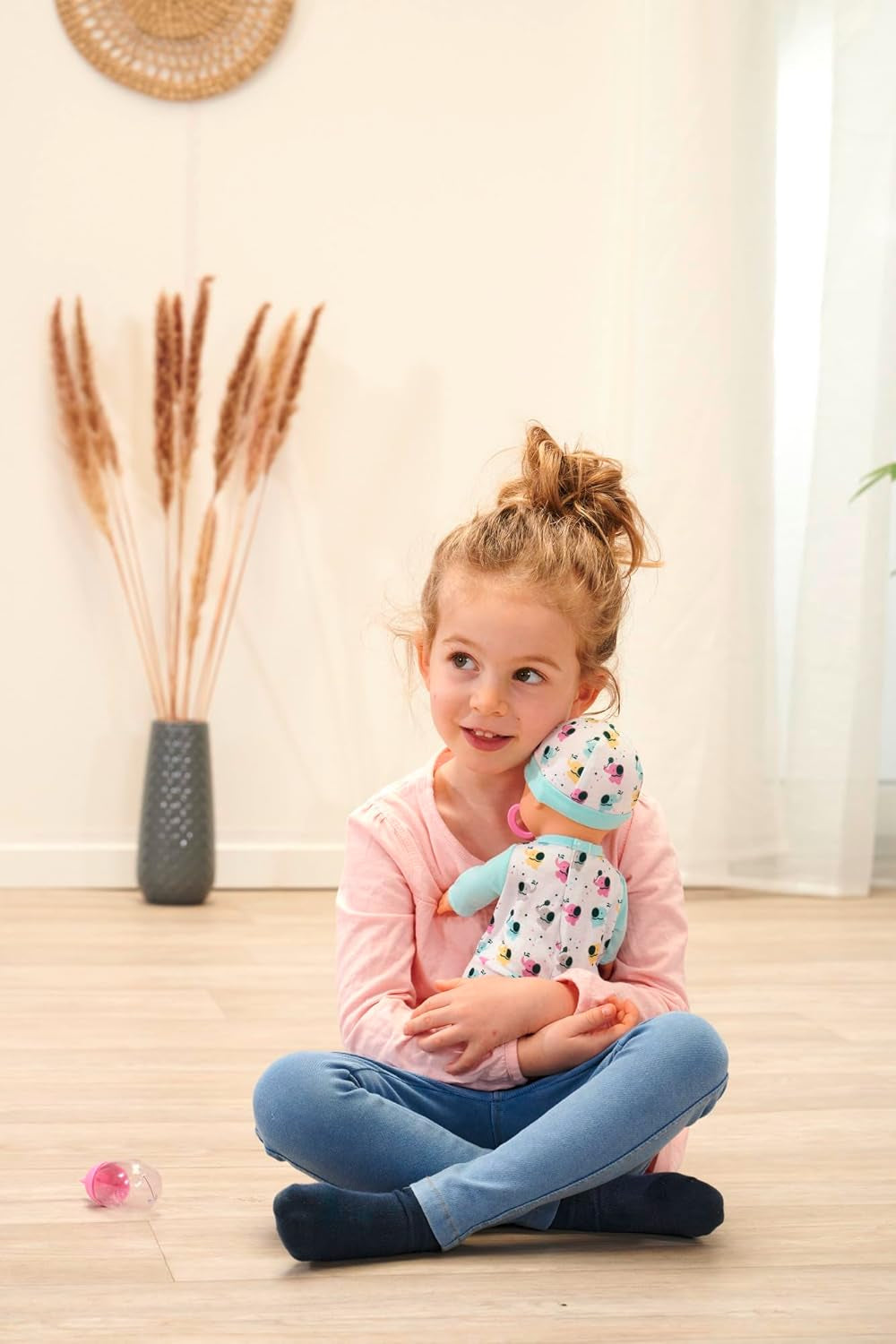 New Born Baby Little Elephant, păpușă din vinil cu funcție de băut și hrănit, biberon și suzetă, 30 cm, de la 2 ani Papusi Naty Shop