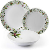 Excelsa SERV.TAV.18 PZ CHRISTMAS HOLLY Weiß