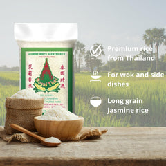 ROYAL THAI RICE - Long grain rice fragrant with jasmine - 10 x 1 KG - Multipack