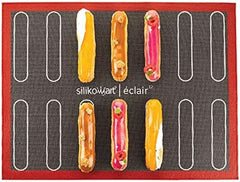 Silikomart Professional, Micro-perforated Silicone Mat Baking Eclair Two Girls 58.3 x 38.4 cm Kitchen Naty Shop