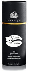 Tesdorpfs 100% Kopi Luwak Arabica Kaffee | City Roast Civet Coffee 100g | Kaffeebohnen oder gemahlen | Kaffeespezialität als Geschenk für Kaffeeliebhaber von Tesdorpf (Ganze Bohnen)