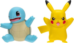 Pokémon PKW3586 - Battle Figure Pack - Pikachu and Schiggy Official Detailed Figures 5cm Each Action Figures Naty Shop Pikachu and Schiggy