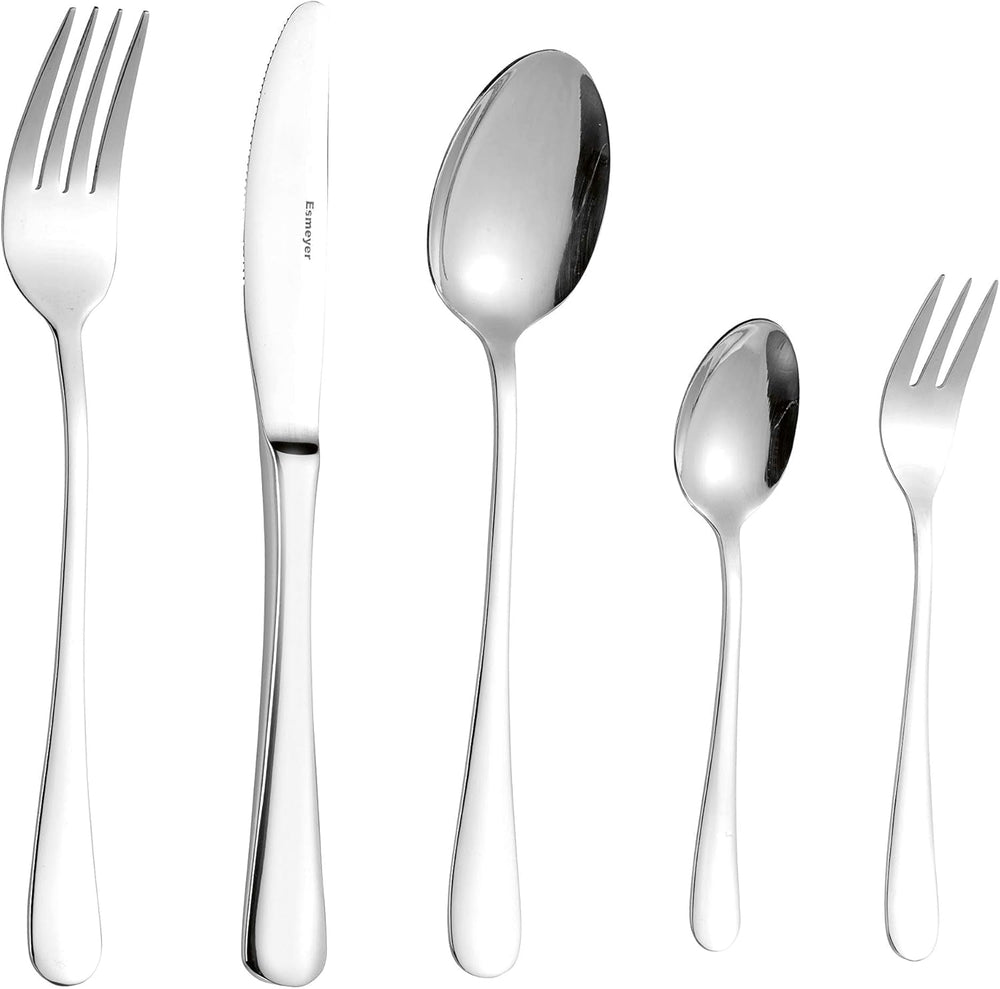 Set tacâmuri Sylvia Fabricat din oțel inoxidabil 18/0 Lustruit 30 piese Bucatarie Naty Shop