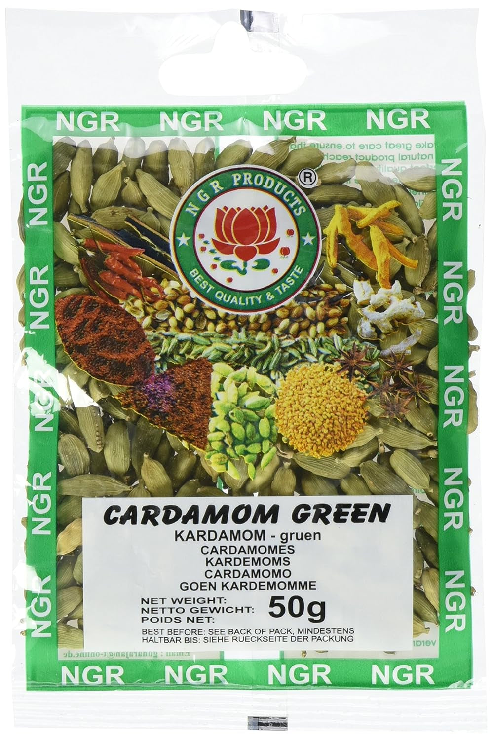 Cardamom, green, whole, 50g (1 x 50g Packung)