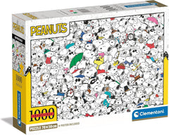 Clementoni - 39804 - Impossible Puzzle Peanuts - Puzzle 1000 de piese pentru adulți și copii de 14 ani, joc de îndemânare pentru întreaga familie Puzzle Naty Shop Titlu implicit