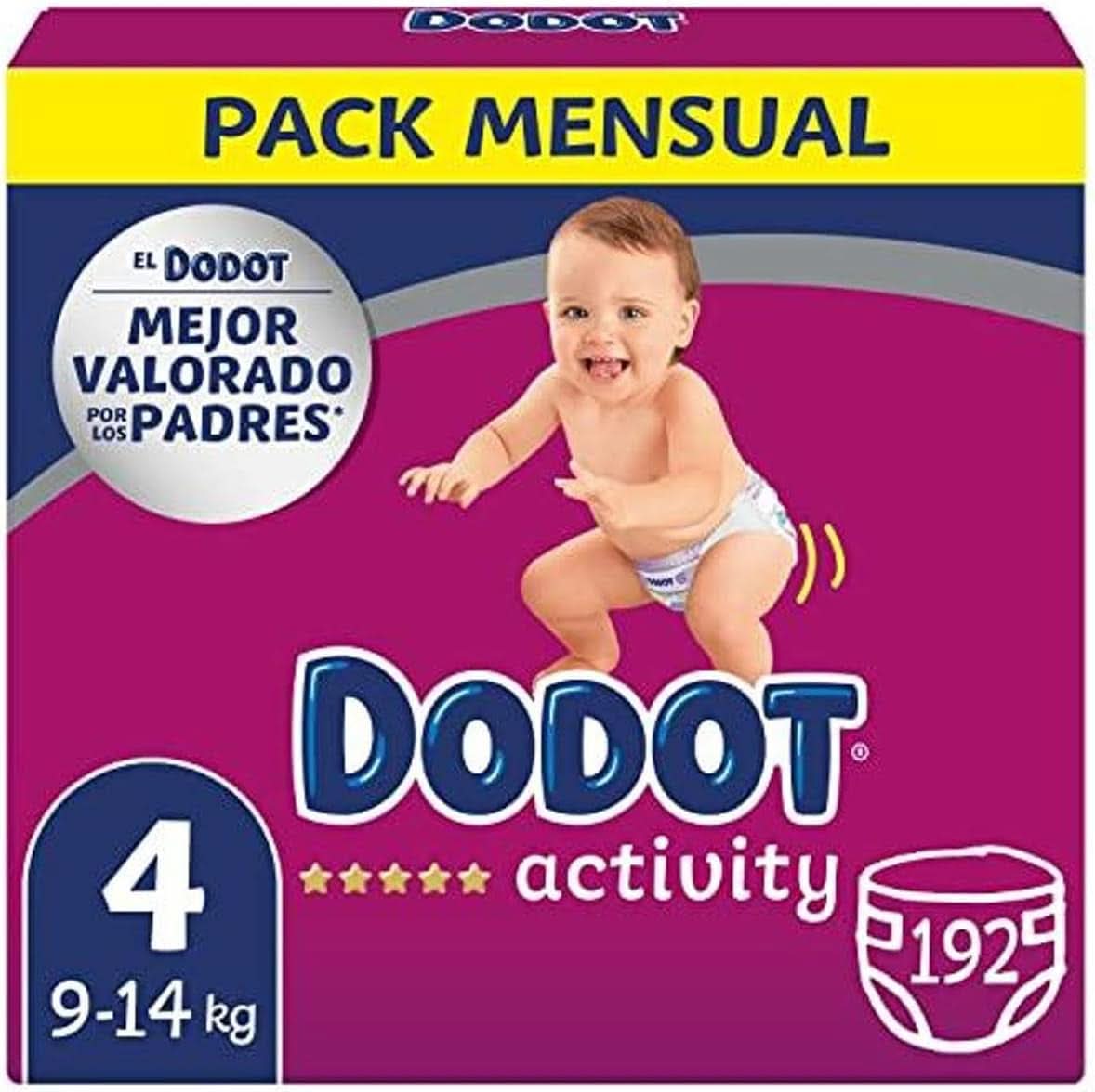 Scutece de activitate pentru bebeluși mărimea 4 (9-14 kg), 192 de scutece cu o potrivire mai robustă Mama si Copilul Naty Shop