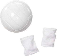 Barbie Made to Move - Păpușă jucătoare de volei cu tricou și minge - 22 de articulații pentru joc realist, include echipament de volei și sport, HKT72