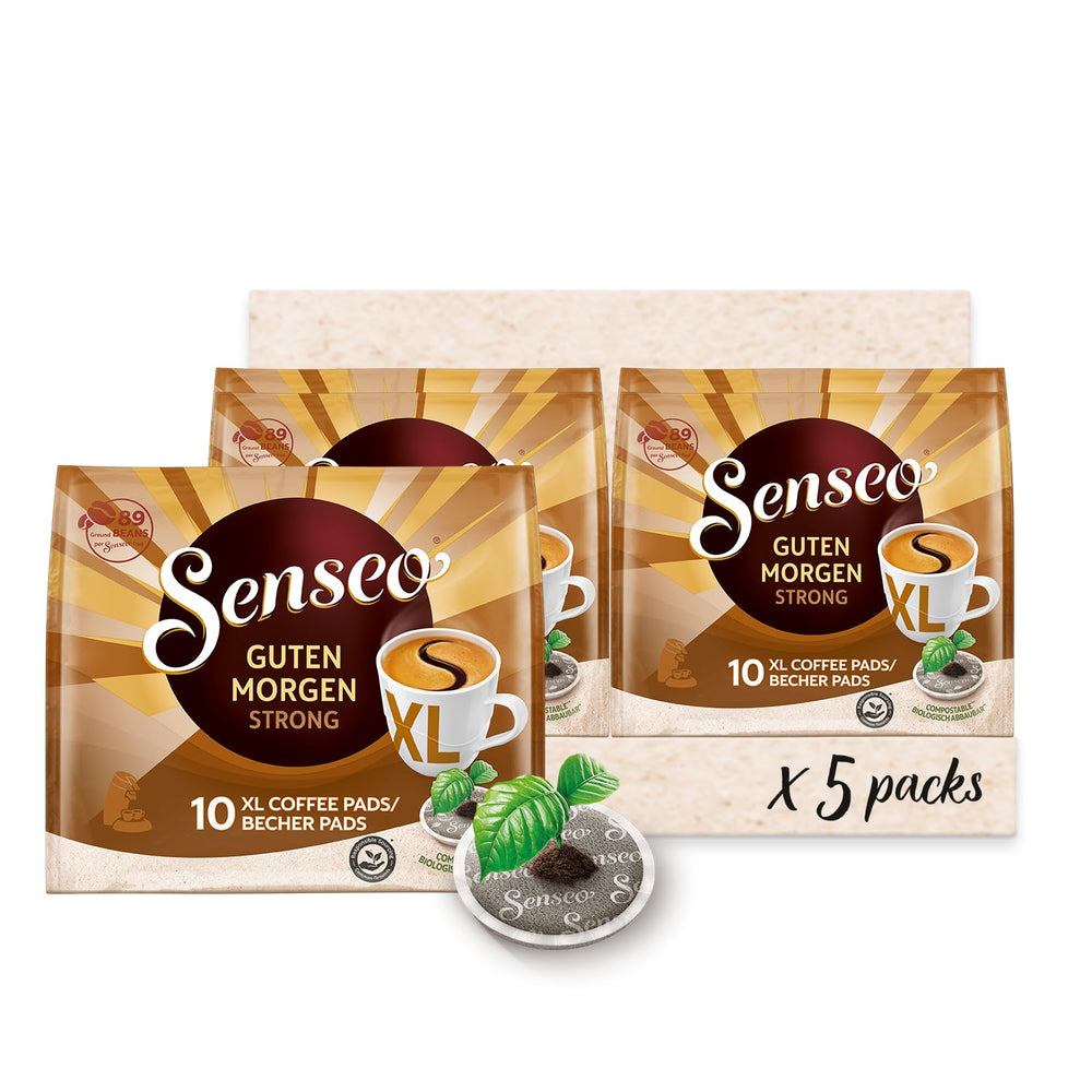 Senseo Pads Guten Morgen Strong XL, 5 x 10 Getränke, 50 Kaffeepads