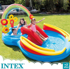 Intex Rainbow Ring Play Center - Children's above ground pool - Children's pool - 297 x 193 x 135 cm - For 3+ years 57453NP Multicolor 297x193x135 cm