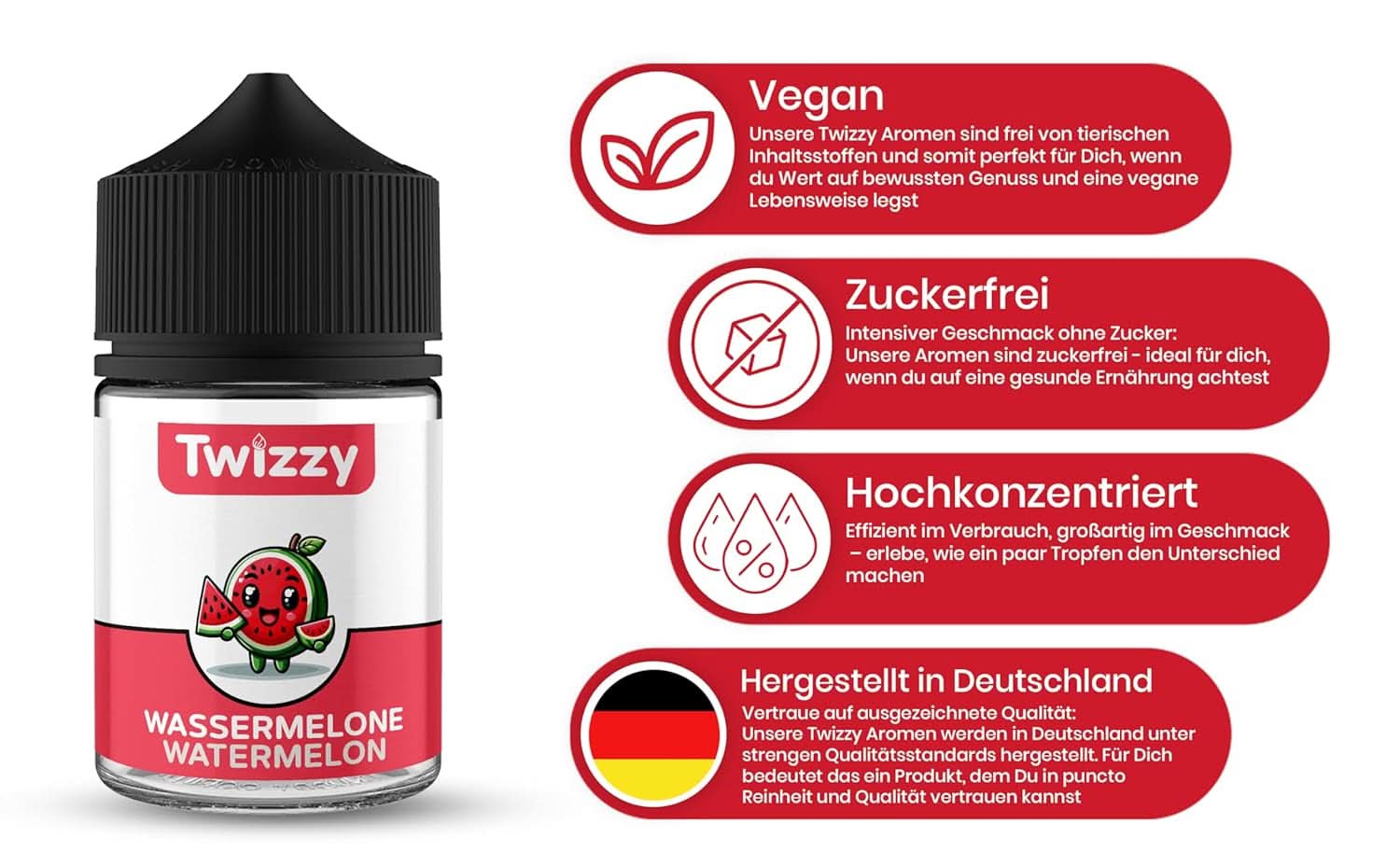 Twizzy Pepene Rosu,Food Flavouring - 60 ml - Aromă intensă Arome Naty Shop