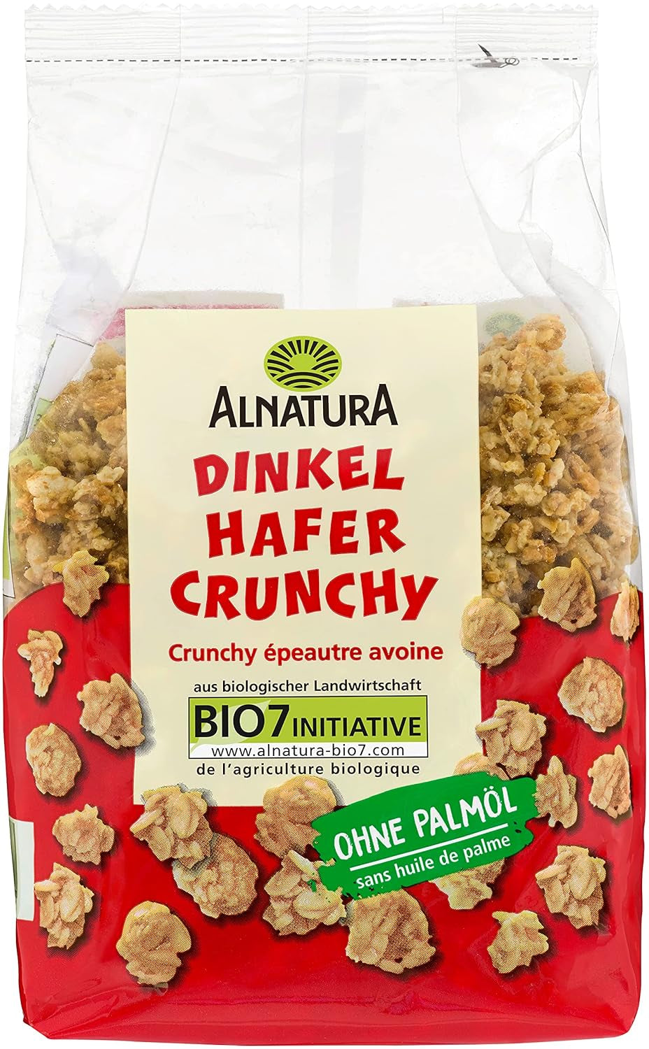 Crunchy with spelled and organic oats, 375g