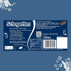 Schogetten Nougat chocolate bar 100g, individually portioned. A delight. Piece by piece.