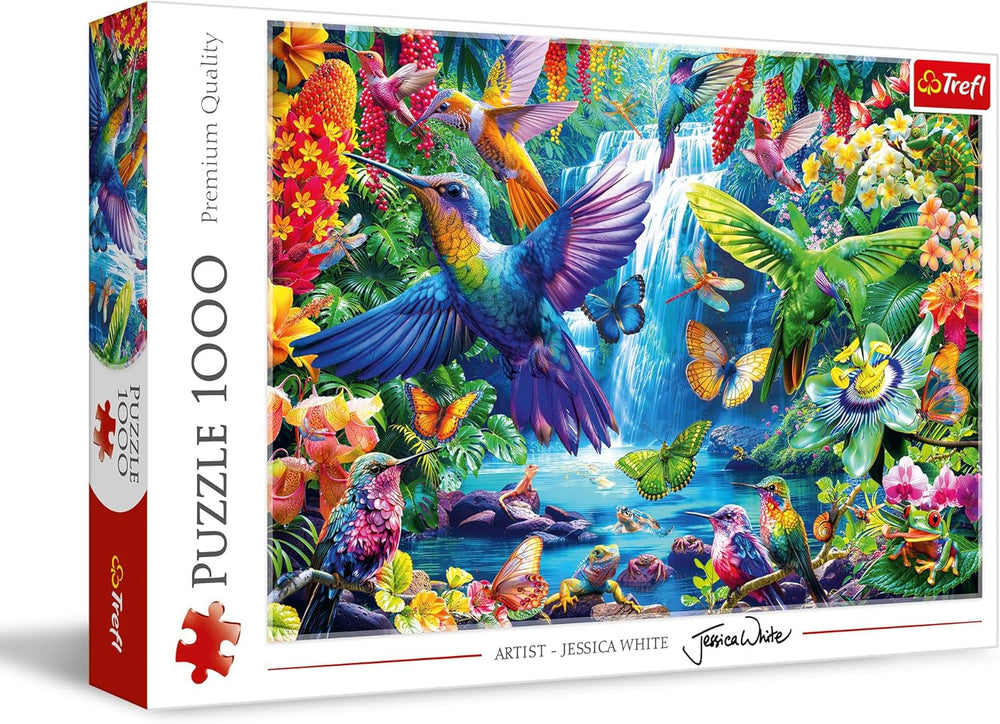 Trefl 10880 Hummingbirds in the Tropics 1000 piese - Diy puzzle cu păsări, Divertisment creativ, Pentru adulți și copii de 12 ani și peste, Multicolor Puzzle Naty Shop Titlu implicit