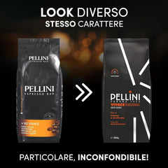 Pellini N.82 Vivace, Kaffeebohnen für Espresso 1 kg, Arabica- und Robusta-Mischung mit Kräftigem und Ausgewogenem Geschmack, Mittlere Röstung