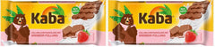 Kaba Milk Chocolate with Strawberry Cream, Filled Chocolate Bar, 90g Bar, Melt-in-your-Mouth Chocolate with Strawberry Fruity Cream and Kaba Original Flavor (Pack of 2)