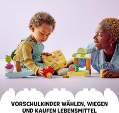 LEGO DUPLO Prima mea piață organică, set magazin de jucării pentru băieți și fete, jucărie educativă pentru copii mici de la 1,5 ani, accesorii pentru fructe și legume 10983 Seturi de constructie Besuche den LEGO-Store